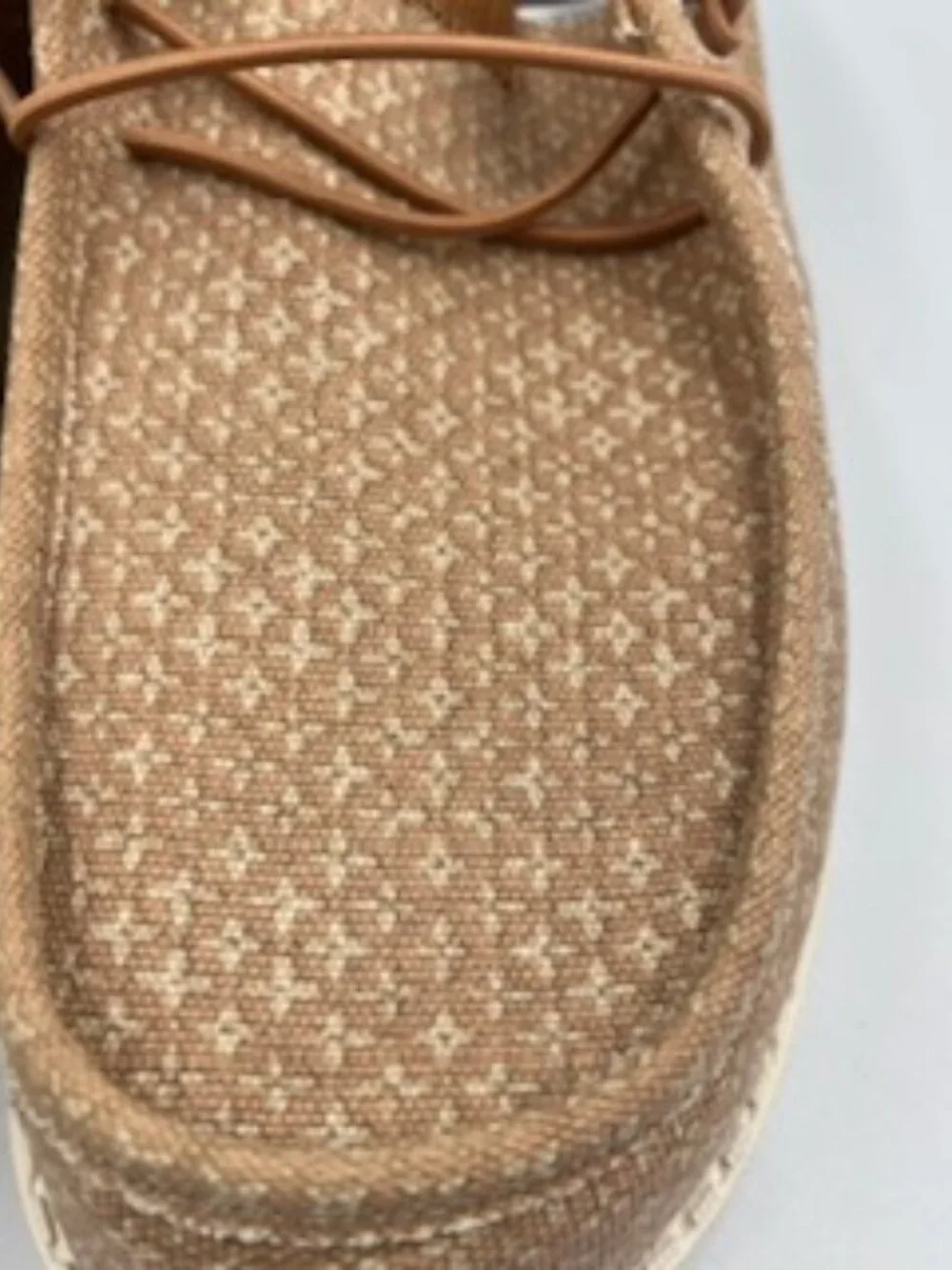 NEW Hey Dude Wally Funk Block Print Slip On Sneakers Men’s 11 Brown NWT